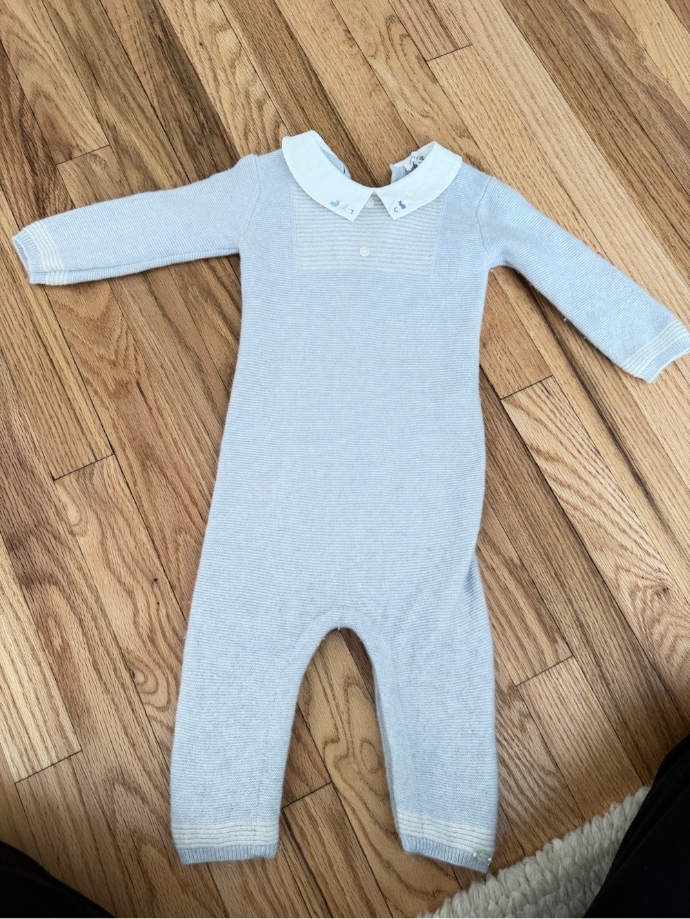 NWOT Tartine et Chocolat Light Blue cashmer One-Piece